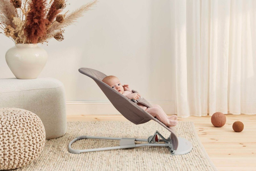 BABYBJORN - leżaczek BLISS WOVEN, Petal Quilt, Sand Grey