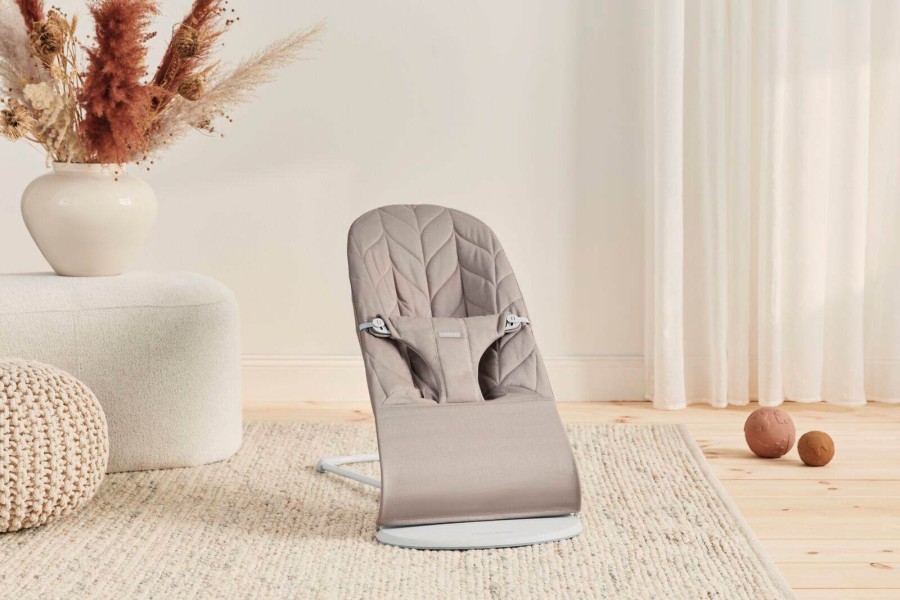 BABYBJORN - leżaczek BLISS WOVEN, Petal Quilt, Sand Grey