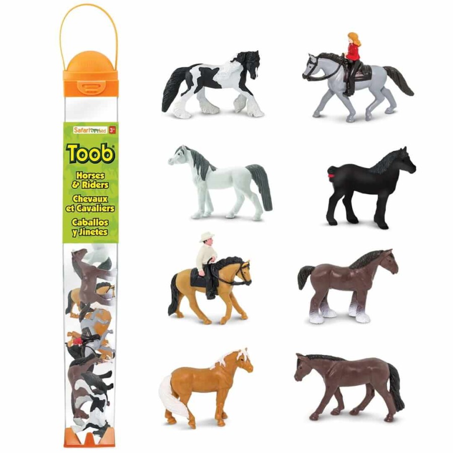 Zestaw Figurek w Tubie - Konie z Jeźdźcami / Safari Ltd.