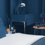 Budzik i lampka nocna Billy Clock - Dark blue / MOB Paris