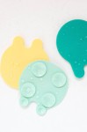 Przyssawki antypoślizgowe do wanny meduzy Grippi Jellyfish - Minty yellow / QUUT