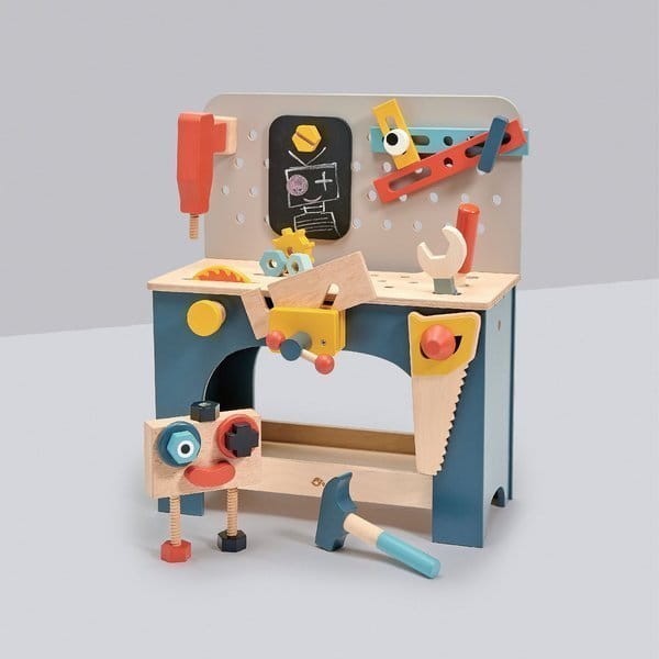 Drewniany zestaw majsterkowicza, warsztat / Tender Leaf Toys