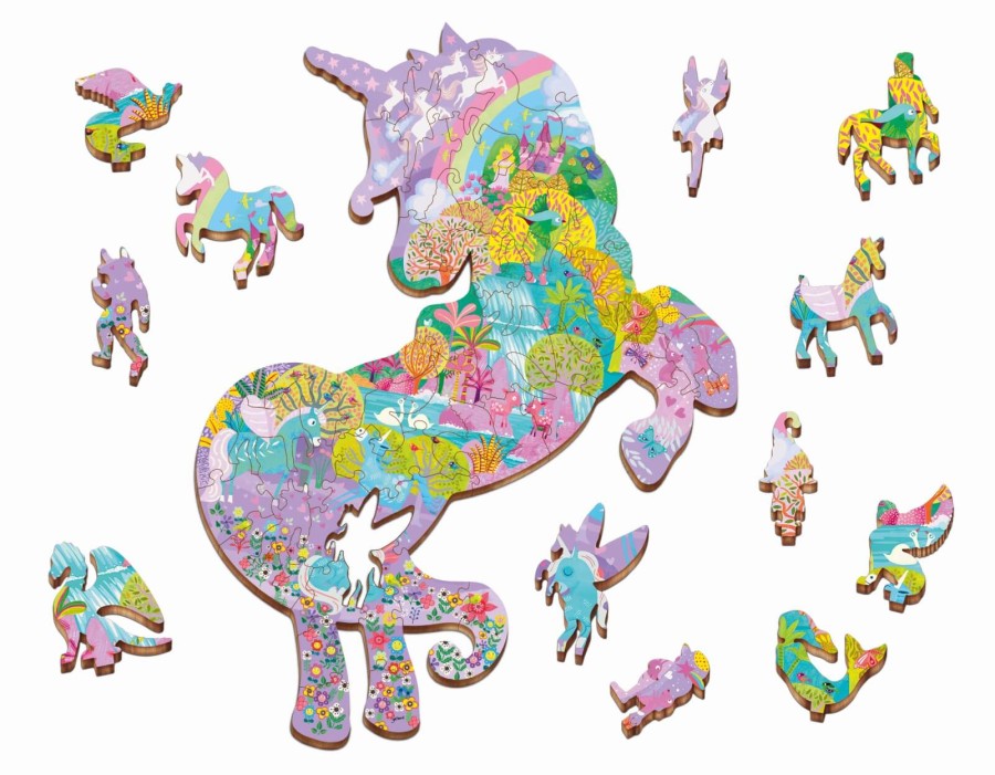 WOODY PUZZLE – drewniane puzzle konturowe – BAŚNIOWE POSTACI / Ludattica