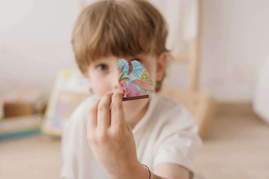 WOODY PUZZLE – drewniane puzzle konturowe – BAŚNIOWE POSTACI / Ludattica