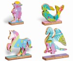 WOODY PUZZLE – drewniane puzzle konturowe – BAŚNIOWE POSTACI / Ludattica