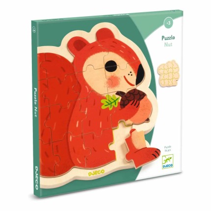 Drewniane puzzle w ramce WIEWIÓRKA / Djeco