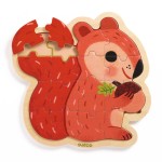 Drewniane puzzle w ramce WIEWIÓRKA / Djeco