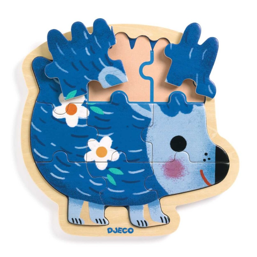 Drewniane puzzle w ramce JEŻ / Djeco