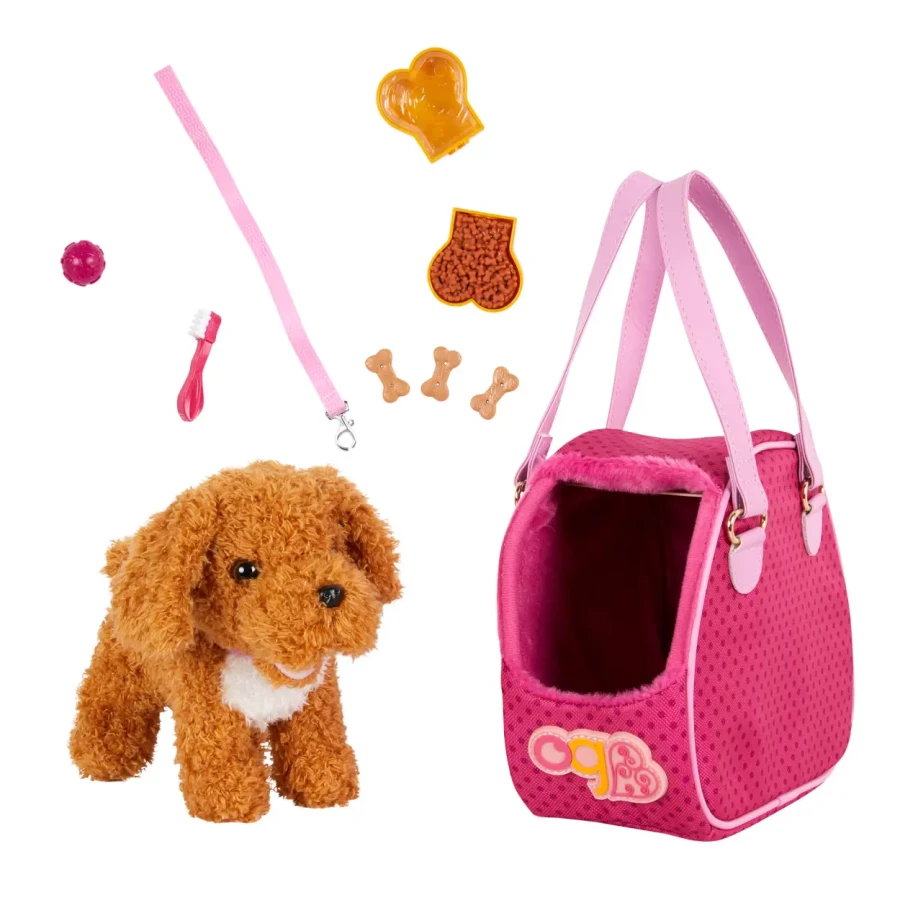Piesek PUDEL w torebce – Hop in Dog Carrier /  OurGeneration
