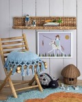 Poduszka dekoracyjna Elinna - Blue / Bloomingville Mini