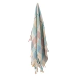 Bawełniana narzuta Mille - blue, 160x130 cm / Bloomingville Mini
