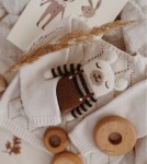 Dziergany miś z wełny alpaki - nut overalls / Main Sauvage