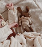 Dziergany królik z wełny alpaki - sand striped romper / Main Sauvage