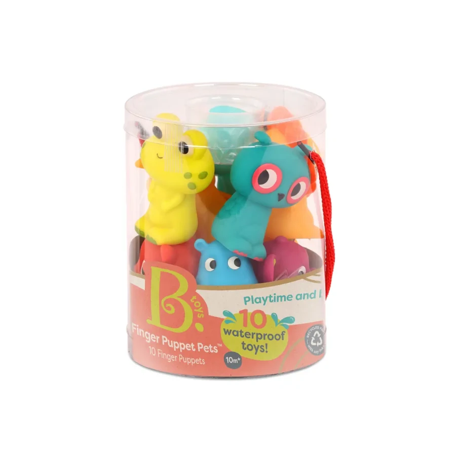 Finger Puppet Pets – pacynki na palce – zestaw 10 sztuk / B.Toys