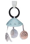 Gimnastyka, mata edukacyjna z pałąkami Decor - czarno-biała / Tiny Love