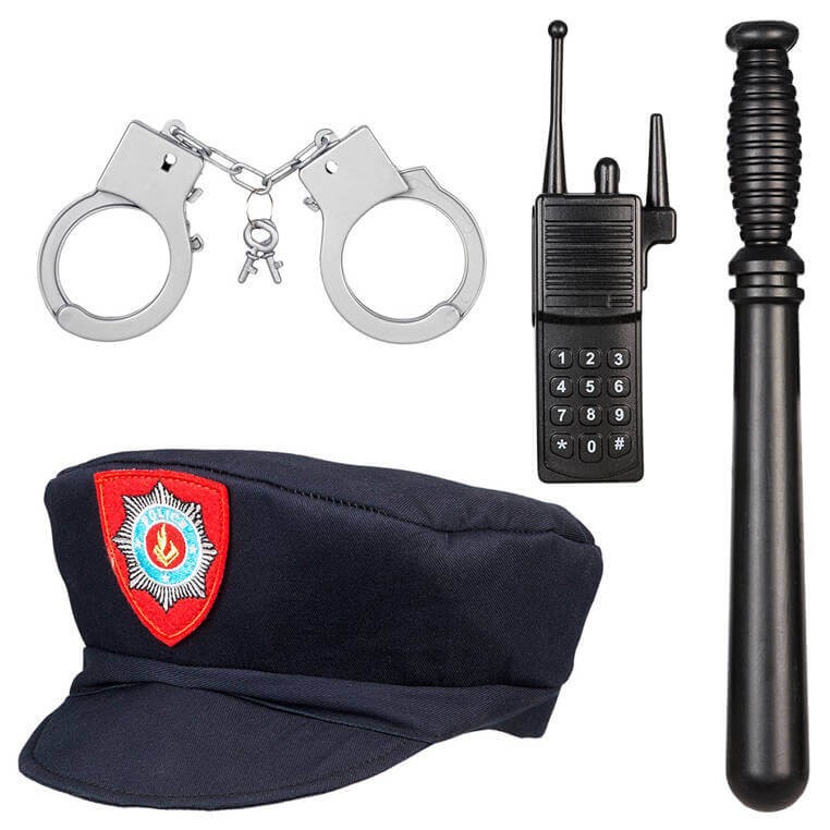 Kostium policjanta zestaw z czapką i akcesoriami 4-7 lat / Souza!