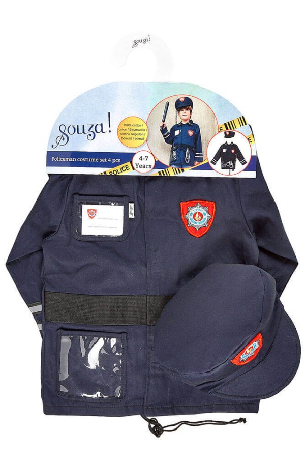 Kostium policjanta zestaw z czapką i akcesoriami 4-7 lat / Souza!
