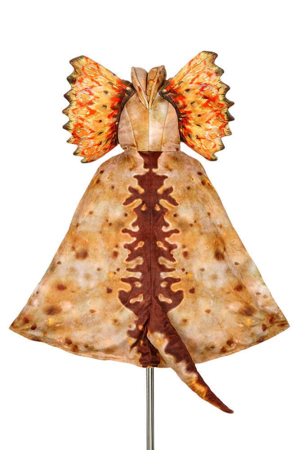 Kostium peleryna z kapturem - maską dinozaur Dilofozaur 4-7 lat / Souza!