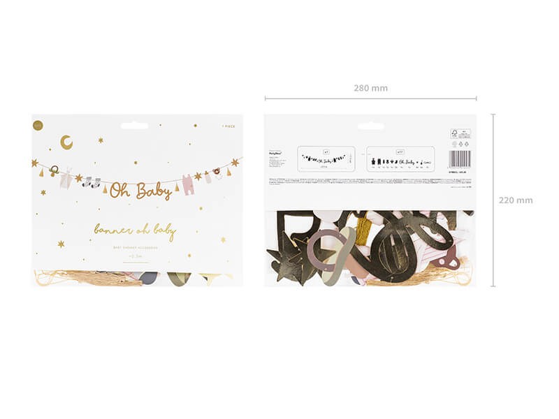 Baner Oh baby, 2.5 m / PartyDeco