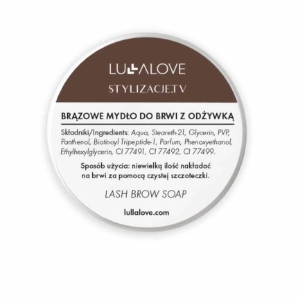 Brązowe mydło do stylizacji brwi z odżywką x Stylizacje, 30ml / Lullalove