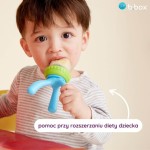 Gryzak silikonowy do podawania pokarmu - róż / b.box