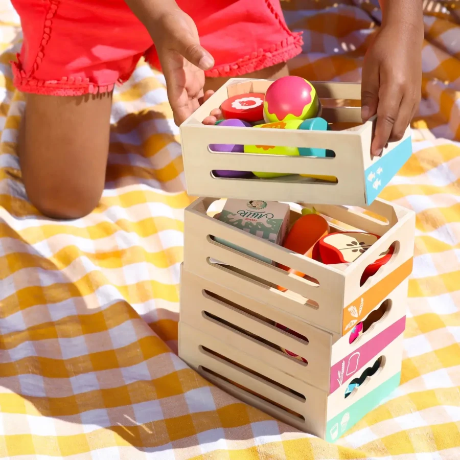 Little Foodie Groups – drewniane skrzyneczki z produktami spożywczymi / B.Toys