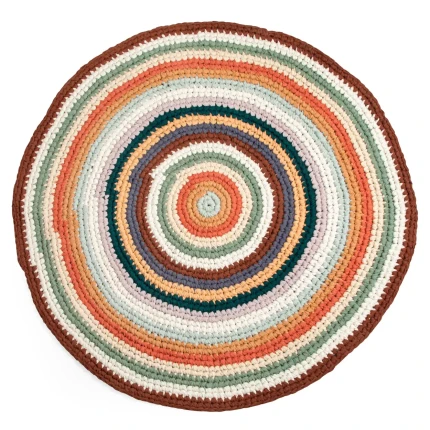 Dziergana mata podłogowa - mixed colours / Sebra