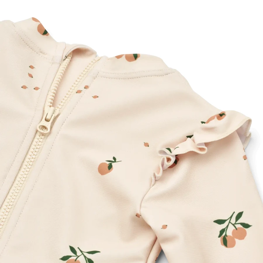 Kostium kąpielowy UV z długim rękawem Sille - Peach, Sea shell / Liewood