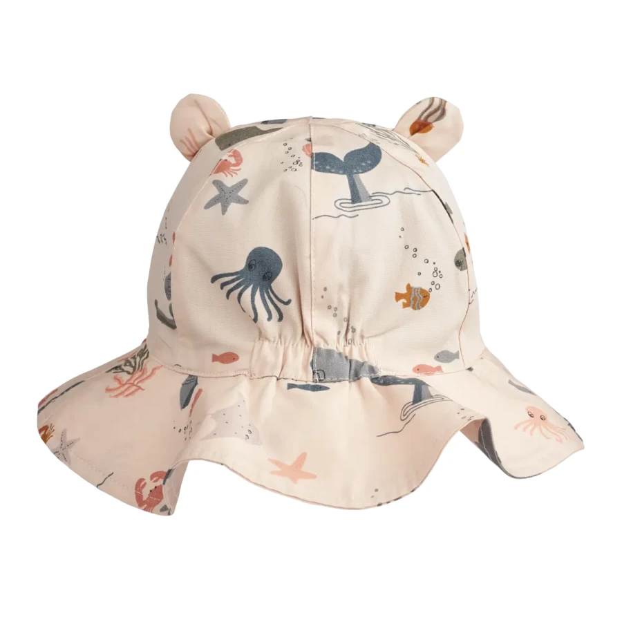 Letni kapelusz Amelie: Sea creature, whale blue / Liewood