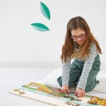 Puzzle panoramiczne w walizce Prehistoria 100 elementów / Janod