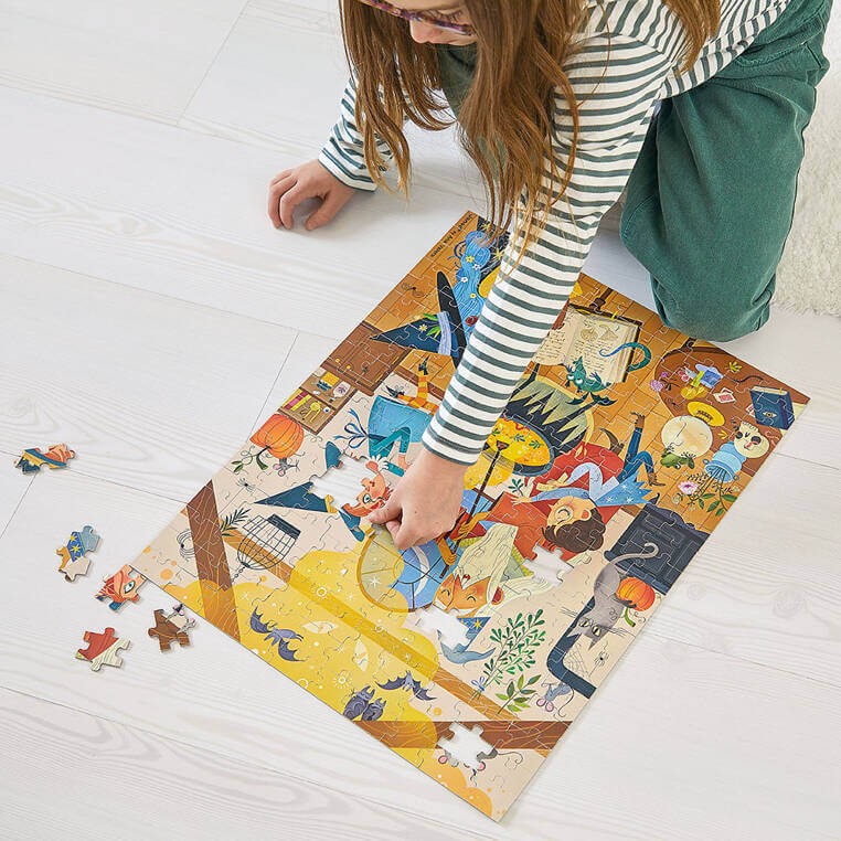 Puzzle w walizce Czary 200 elementów / Janod