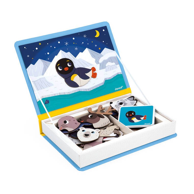 Magnetyczna układanka Zwierzęta polarne Magnetibook  / Janod