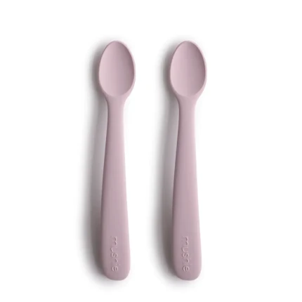 Łyżeczki silikonowe do nauki samodzielnego jedzenia - Soft Lilac / Mushie