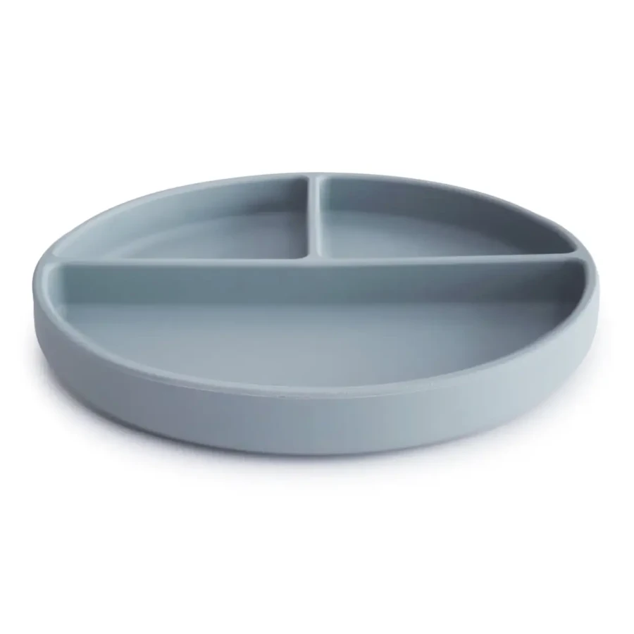 Talerzyk sylikonowy z przyssawką - Powder Blue / Mushie