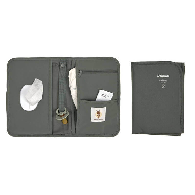 Przewijak podróżny z etui na akcesoria olive / Lassig Casual Label