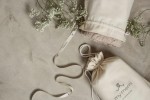 Kocyk ze 100% wełny merino warm beige w prążek - premium collection / My Memi