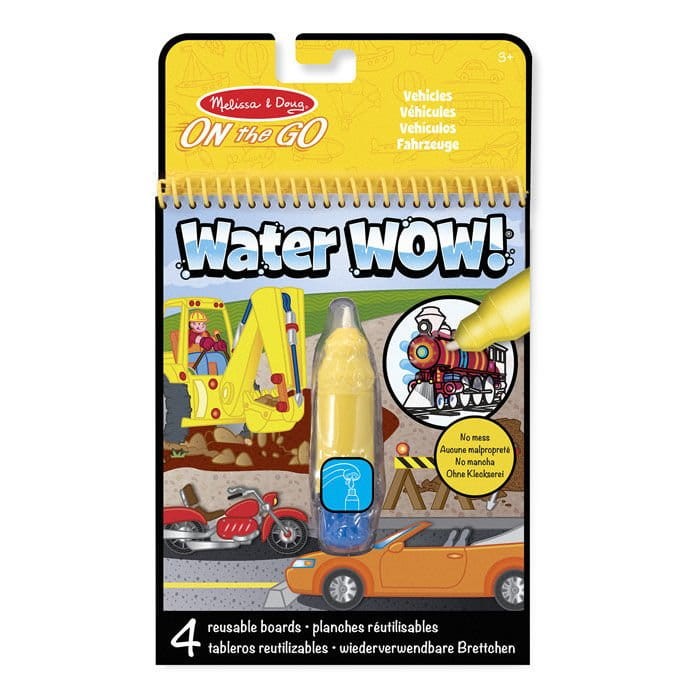 Melissa and Doug, Wielorazowa Wodna Kolorowanka WATER WOW Pojazdy