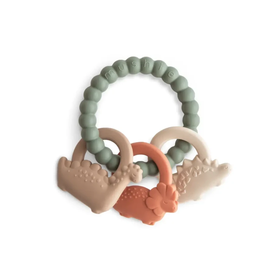 Silikonowy Gryzak na Kółku - Dino / Mushie