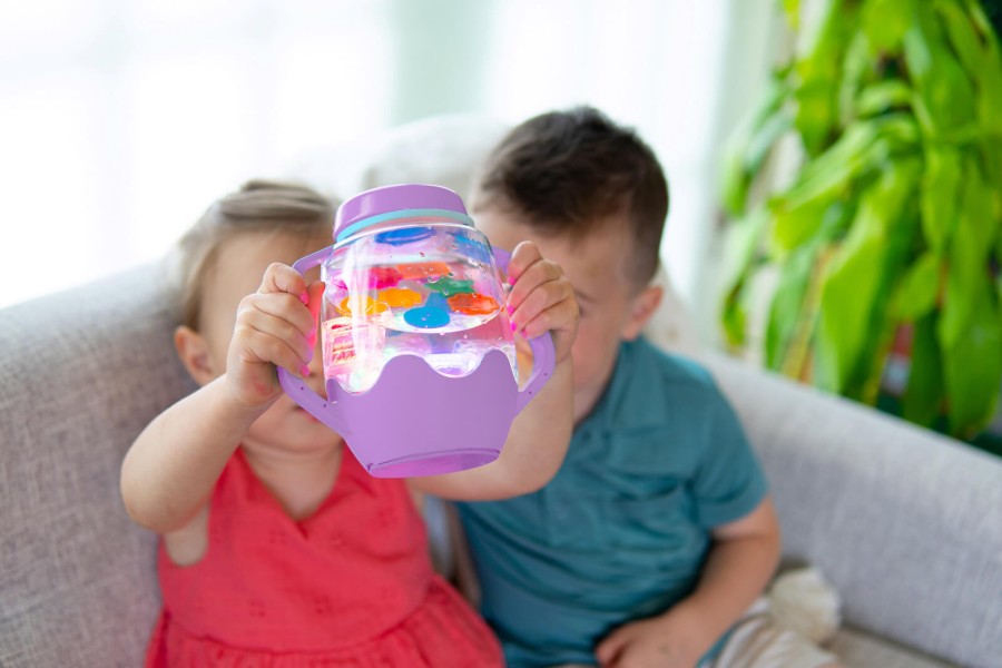 Słoik sensoryczny do napełnienia wodą - fioletowy / Glo Pals