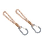 Uniwersalne sznurkowe zaczepy do torby do wózka, 2 szt. - camel vanilia / Lassig Casual Label