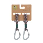 Uniwersalne sznurkowe zaczepy do torby do wózka, 2 szt. - green lavender / Lassig Casual Label