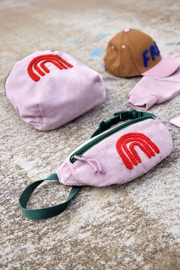 Plecak mini sztruks, Little Gang - Rainbow lilac / Lassig
