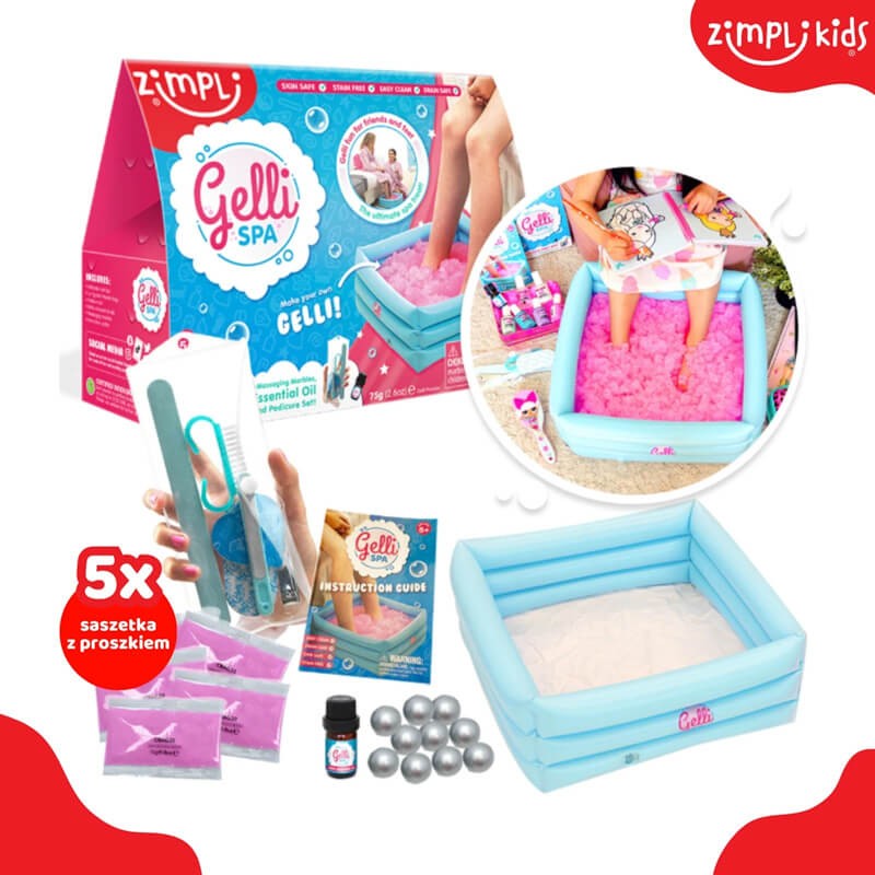Domowe spa dla stóp z miską, przybornikiem i galaretką Gelli Spa, 5+ / Zimpli Kids