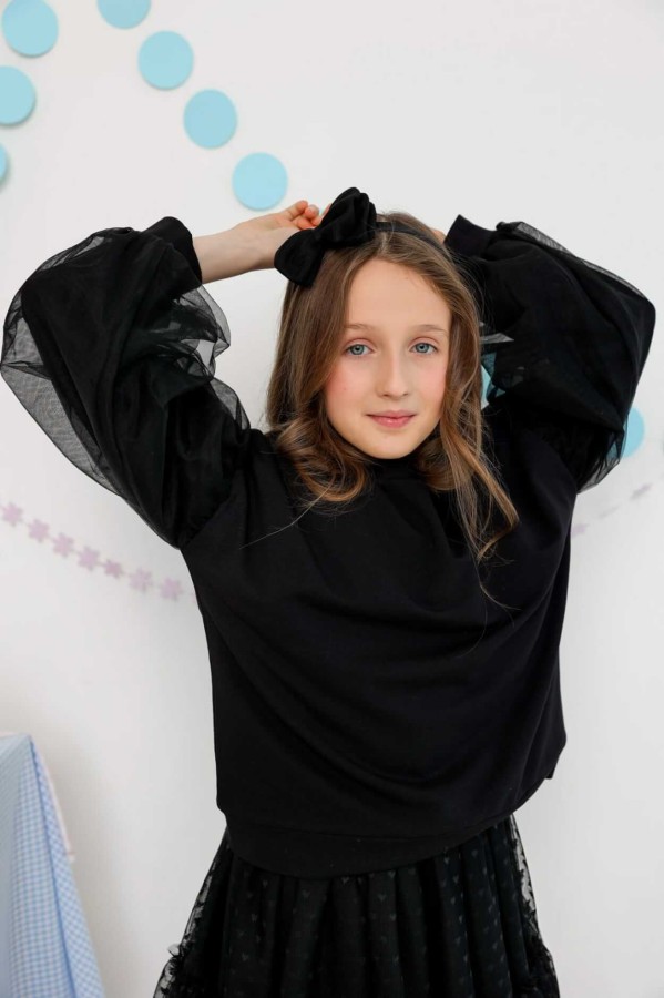 Bluza Puf - Czarna / Manufaktura Falbanek