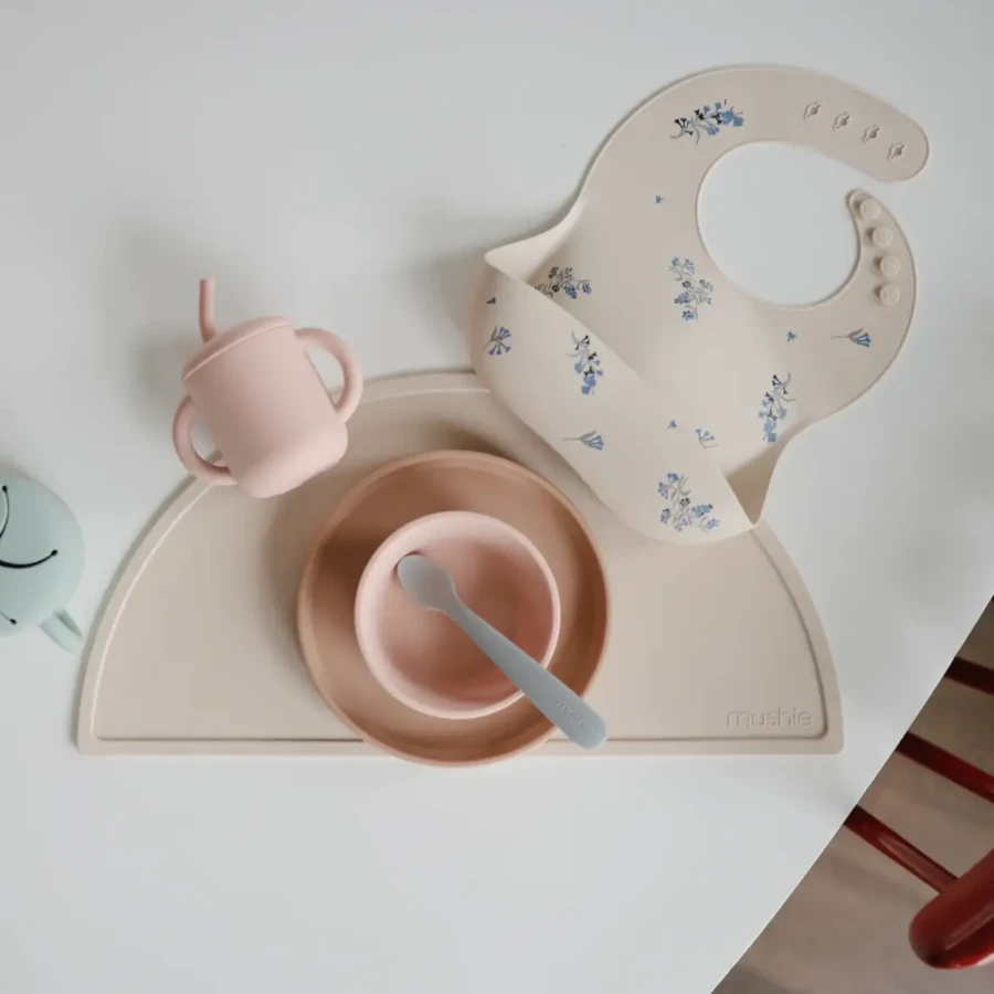 Miseczka sylikonowa z przyssawką - Blush / Mushie