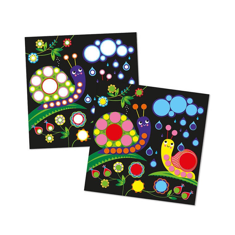 Zestaw kreatywny Okrągłe naklejki My arts & crafts 3+ / Janod J09146