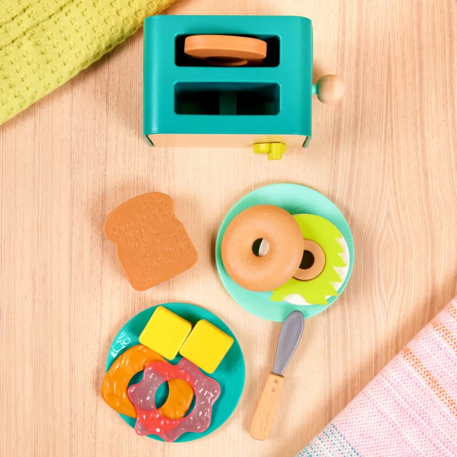 Mini Chef - Breakfast Playset - toster i akcesoria śniadaniowe / B.Toys BX2331Z