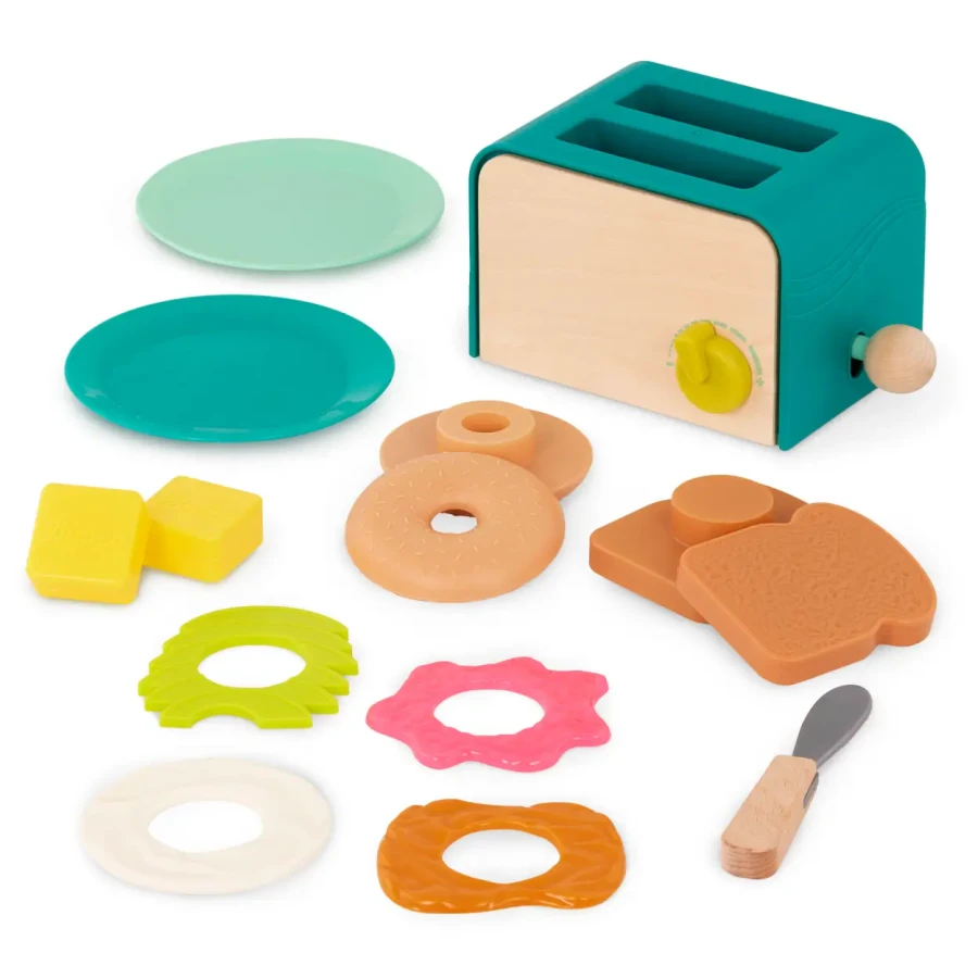 Mini Chef - Breakfast Playset - toster i akcesoria śniadaniowe / B.Toys BX2331Z