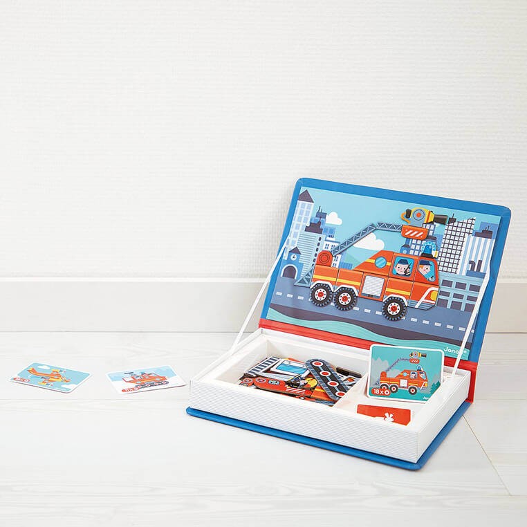 Magnetyczna układanka Straż pożarna Magnetibook  / Janod