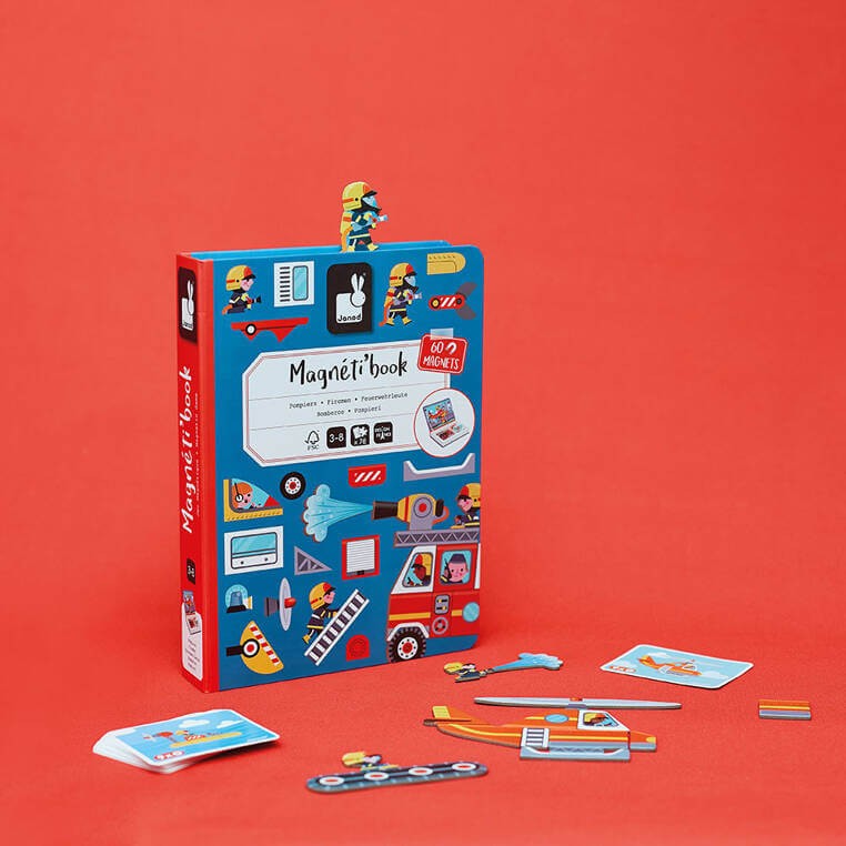 Magnetyczna układanka Straż pożarna Magnetibook  / Janod